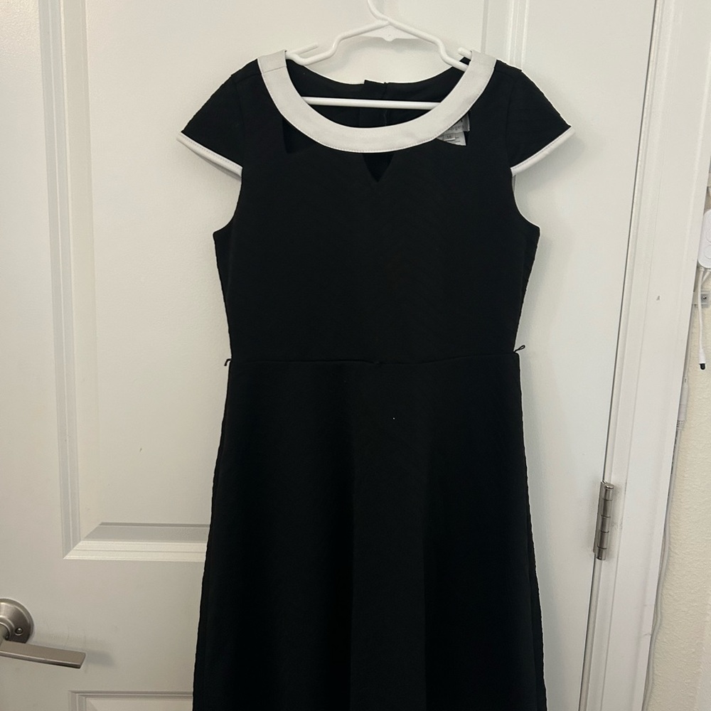 Blush by Us Angels Black Dress with White Collar